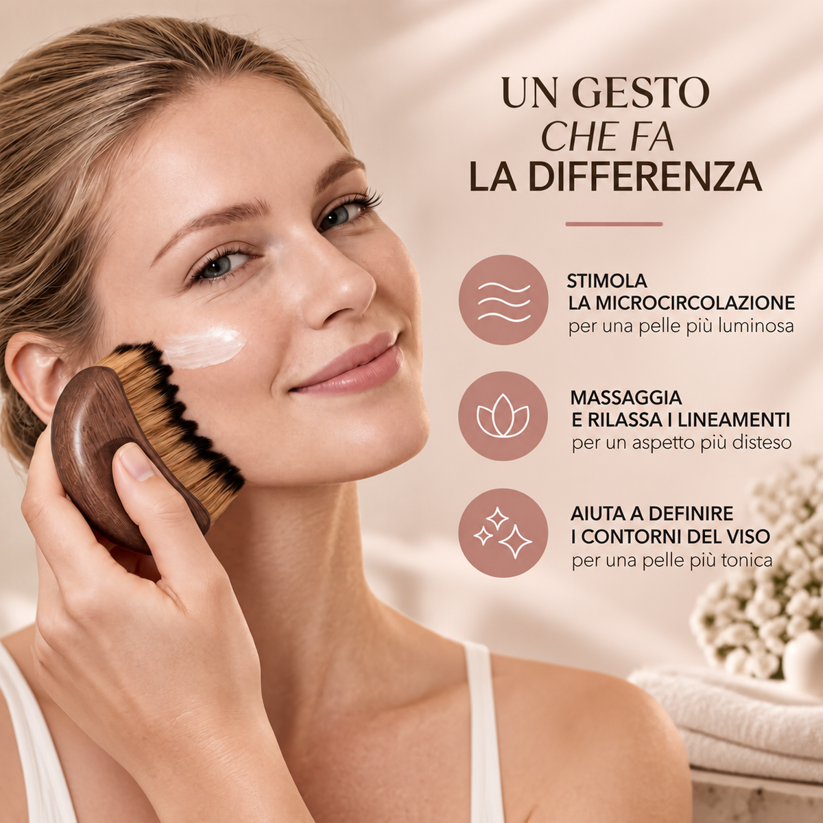 MIRÉLLE| Spazzola viso per il tuo rituale di bellezza